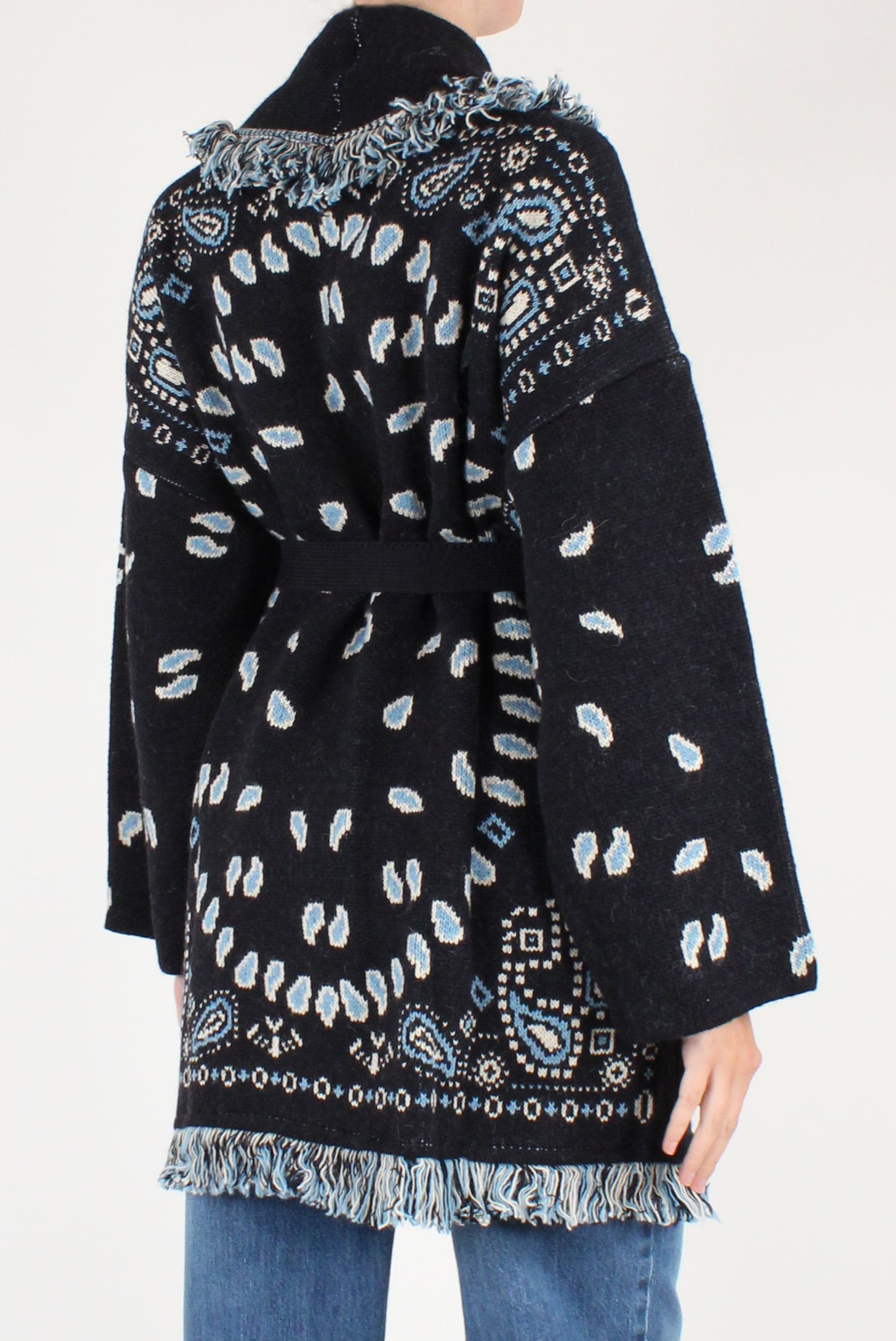 Cardigan Over Stampa Bandana