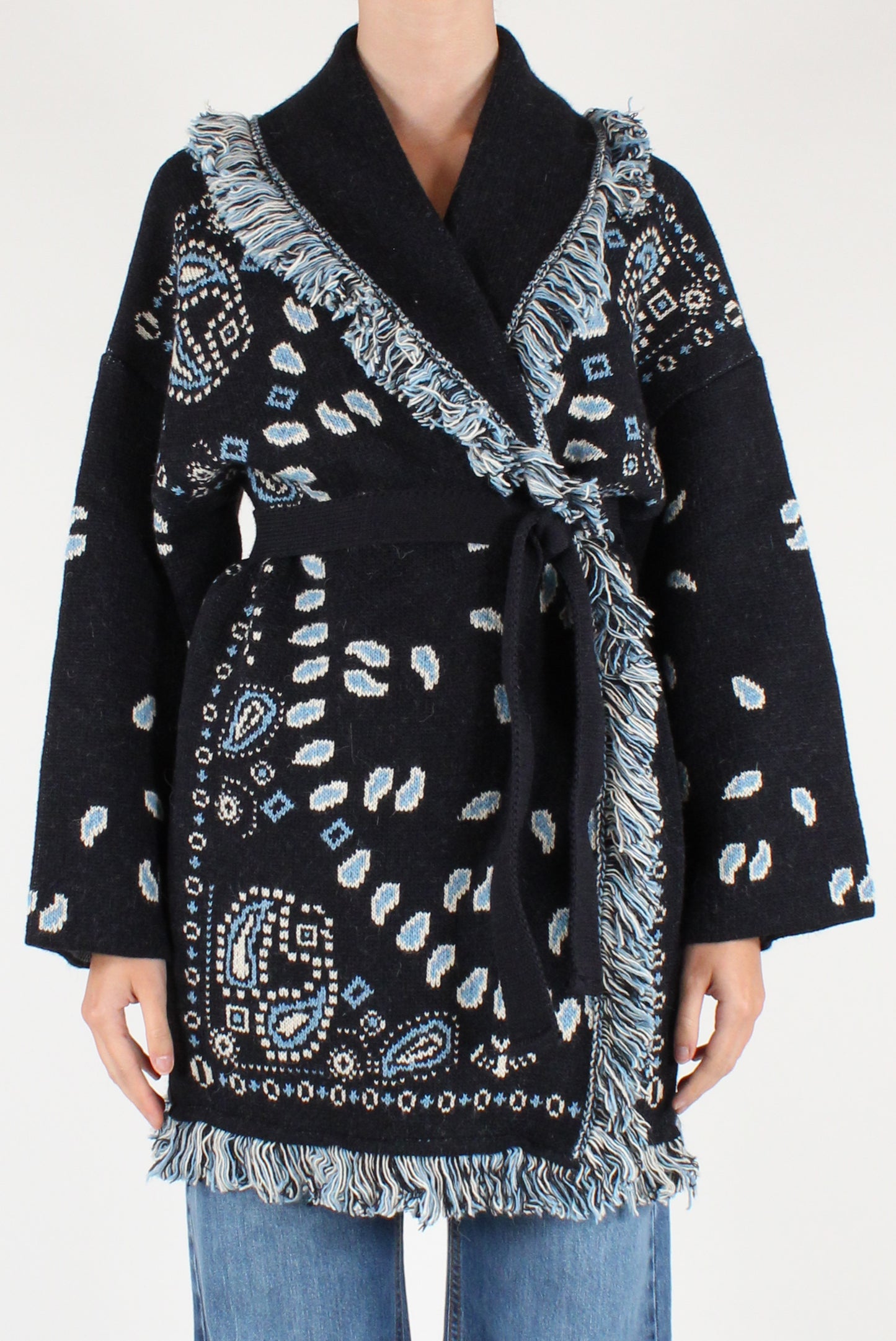 Cardigan Over Stampa Bandana