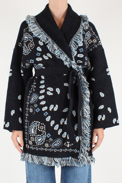 Cardigan Over Stampa Bandana