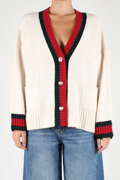 College Cardigan Gold Buttons