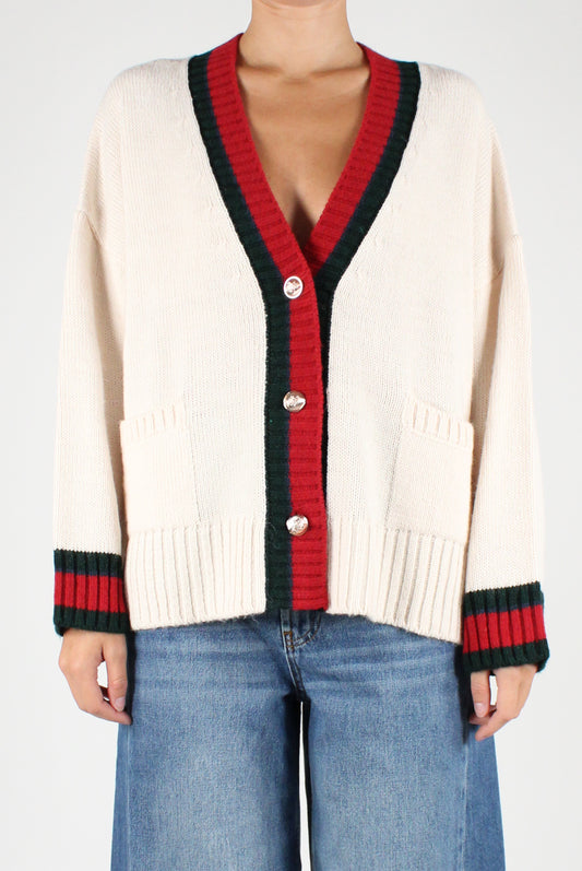 College Cardigan Gold Buttons