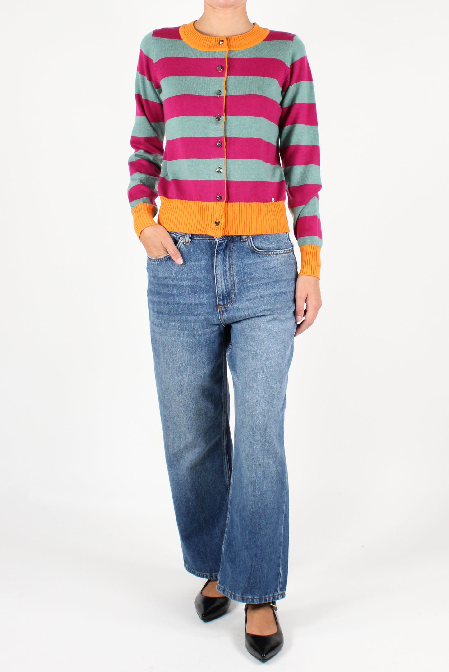 Colorful Striped Cardigan