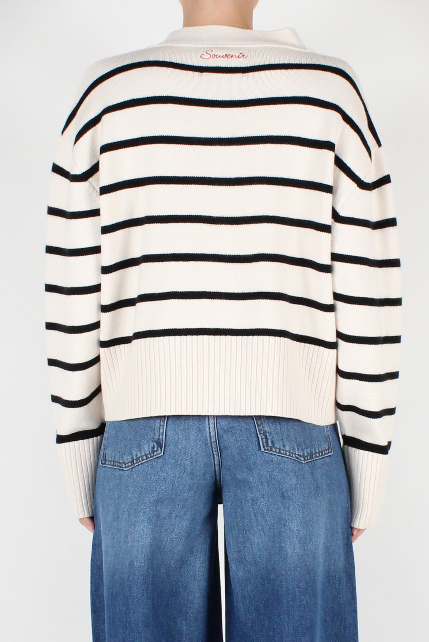 Striped V-Neck Cardigan