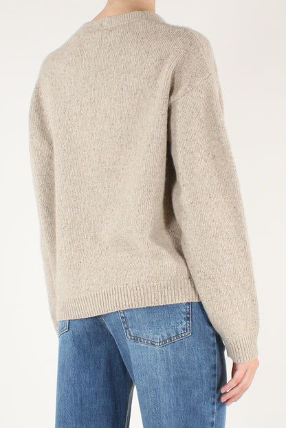 Cardigan Misto Lana con Spille