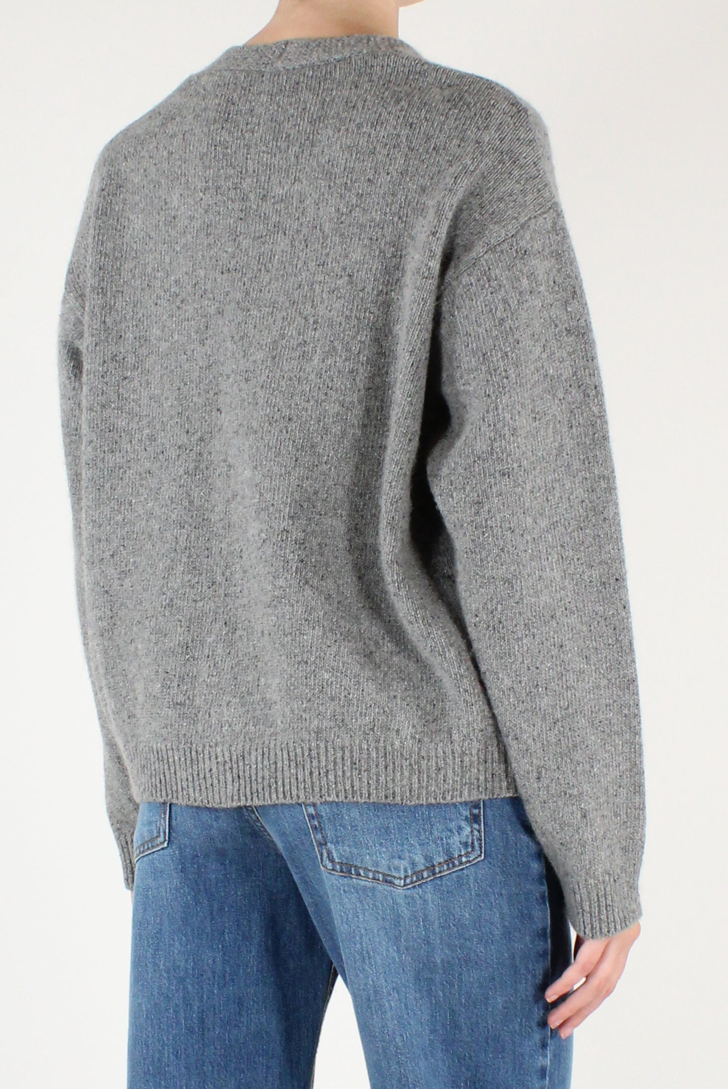 Cardigan Misto Lana con Spille