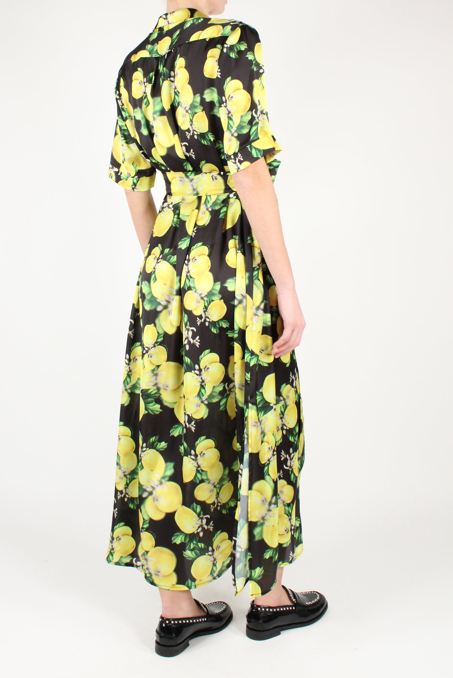 Lemon Print Chemisier Dress