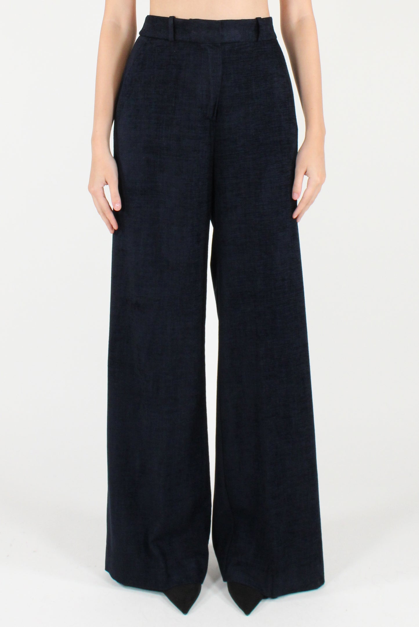 Pantaloni a Palazzo Vellutati Misto Viscosa