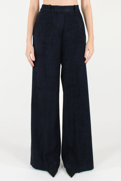 Pantaloni a Palazzo Vellutati Misto Viscosa