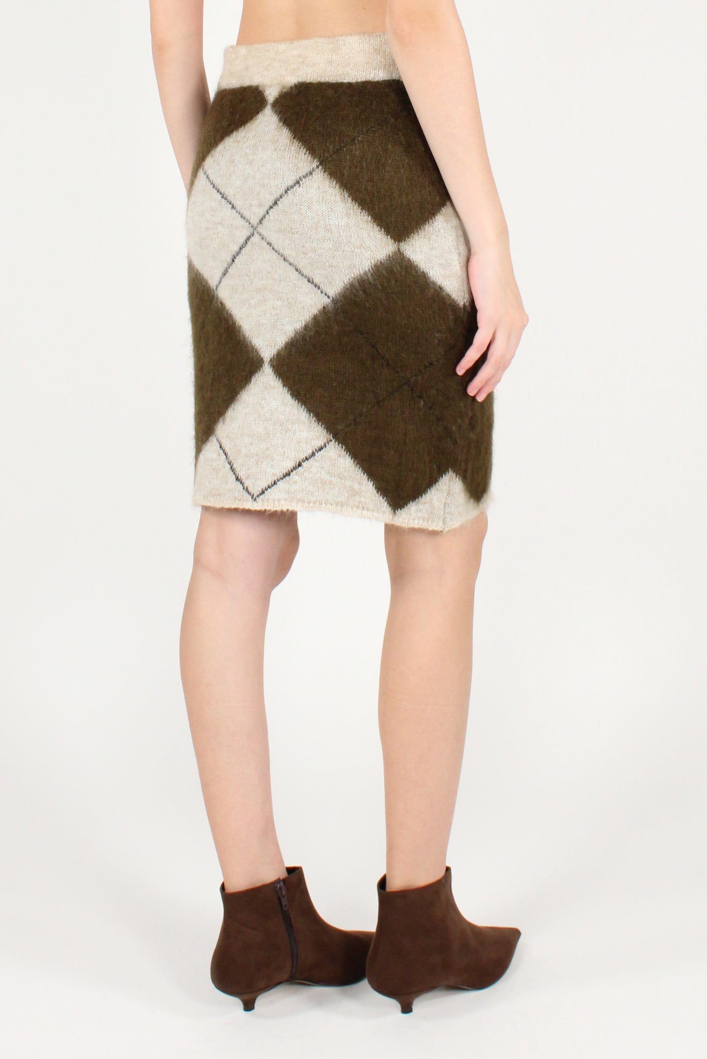 Completo in Maglia Misto Mohair a Rombi