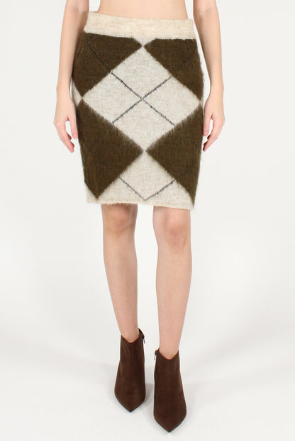 Completo in Maglia Misto Mohair a Rombi