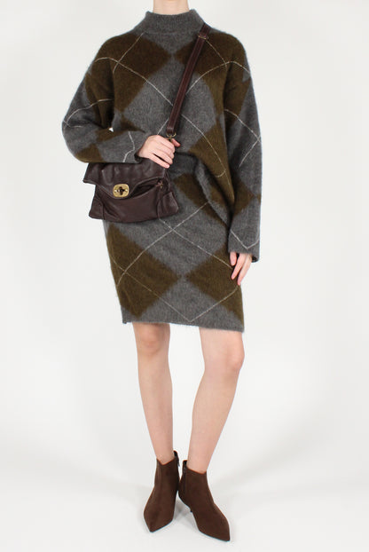 Completo in Maglia Misto Mohair a Rombi