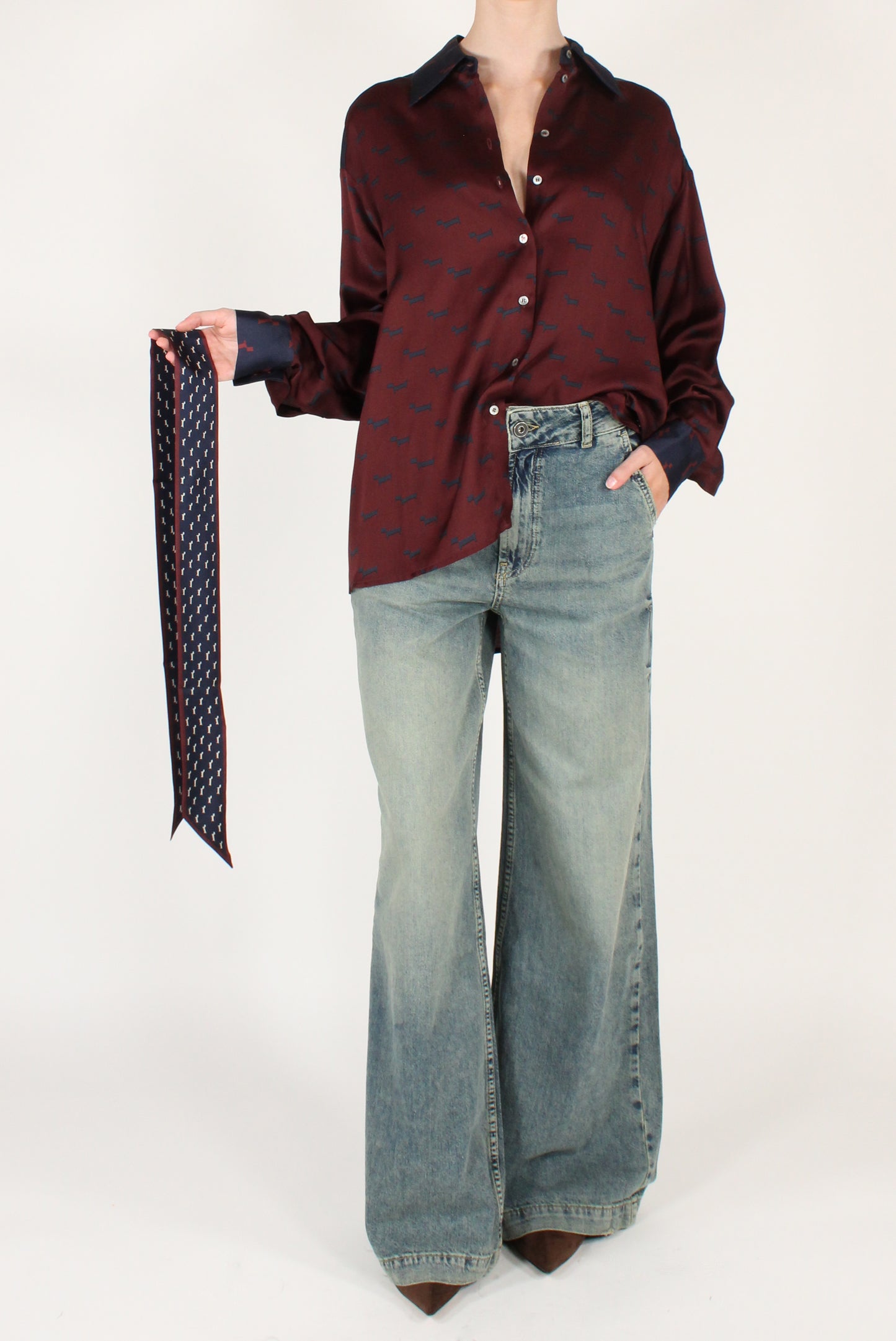 Cravatta Foulard Stampa Bassotti Stilizzati