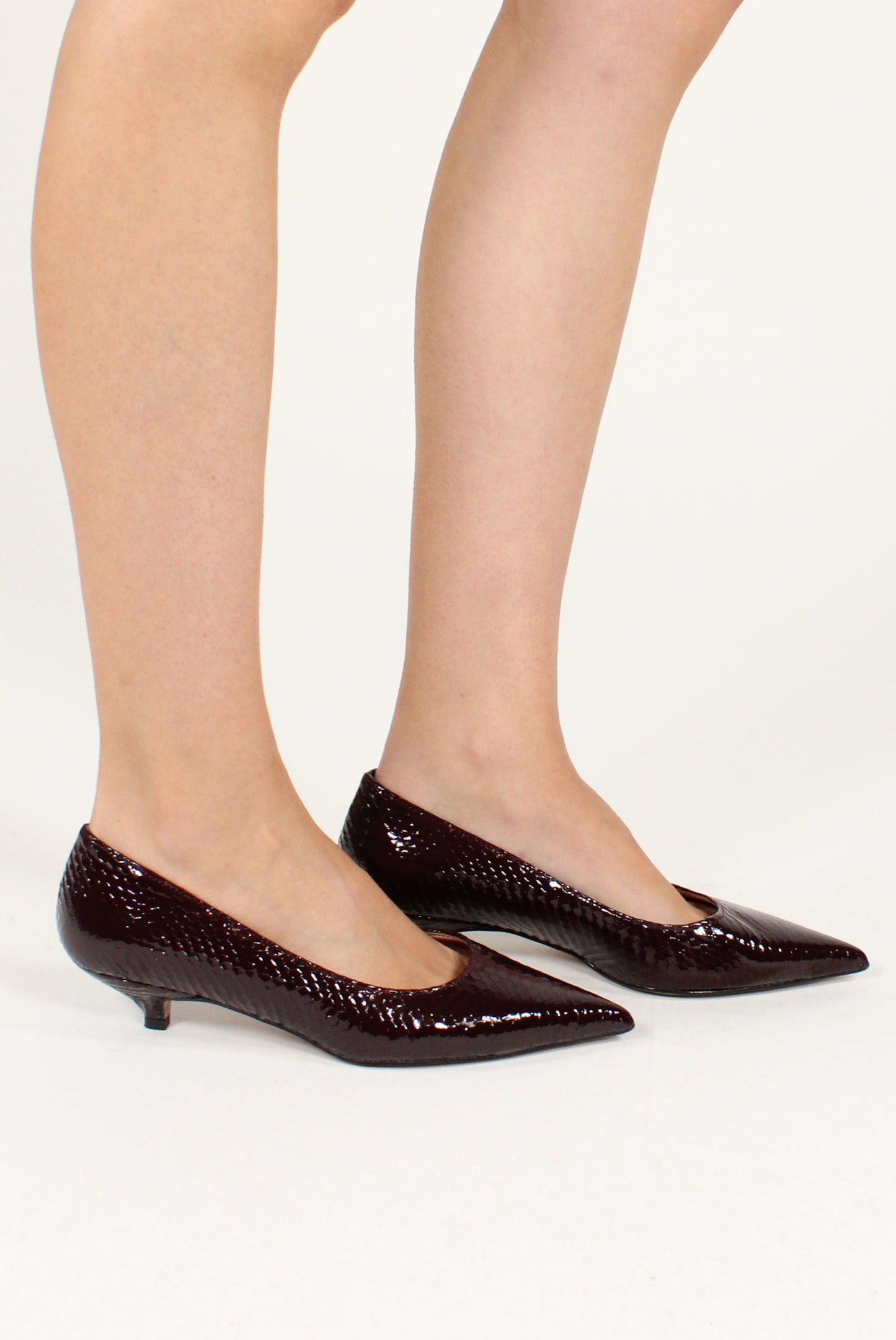 Décolleté Stampa Pitone in Vernice