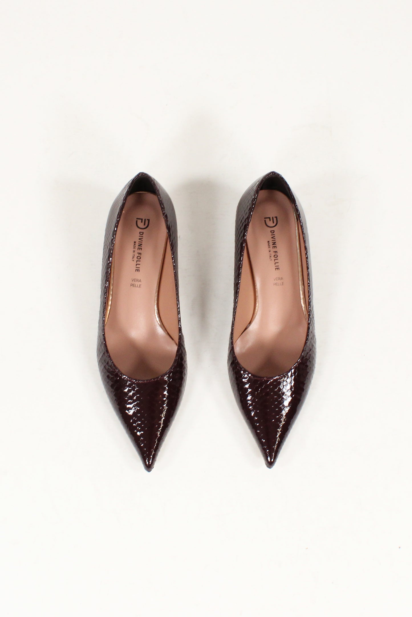 Décolleté Stampa Pitone in Vernice