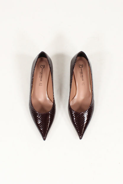 Décolleté Stampa Pitone in Vernice