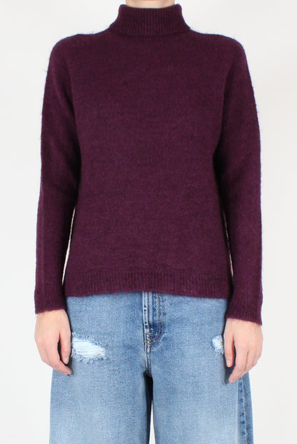 Mohair Blend Fitted Turtleneck