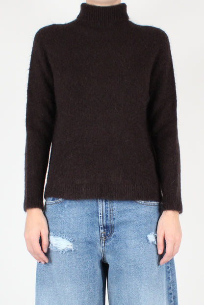 Mohair Blend Fitted Turtleneck