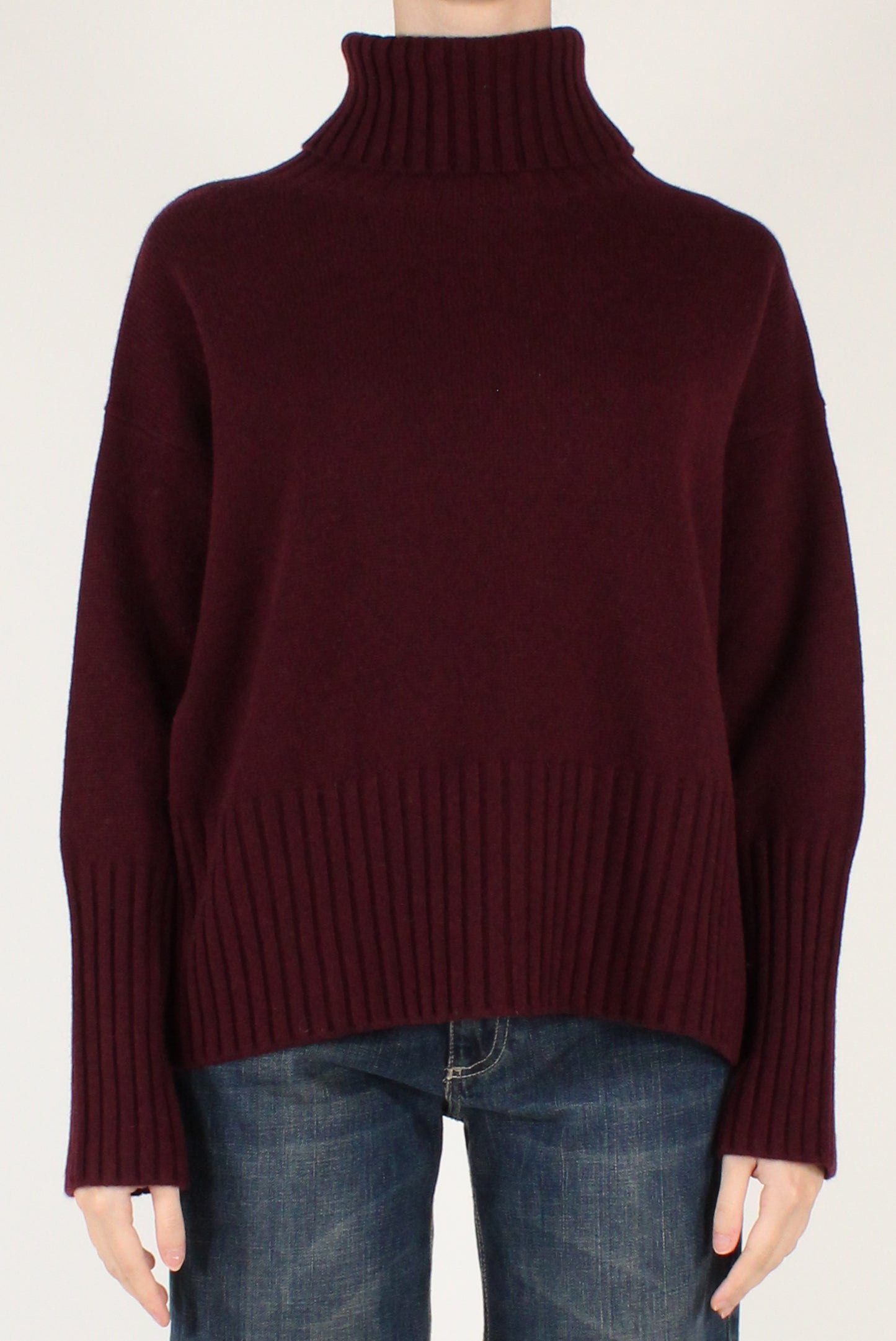 Maglione Dolcevita Over Pura Lana