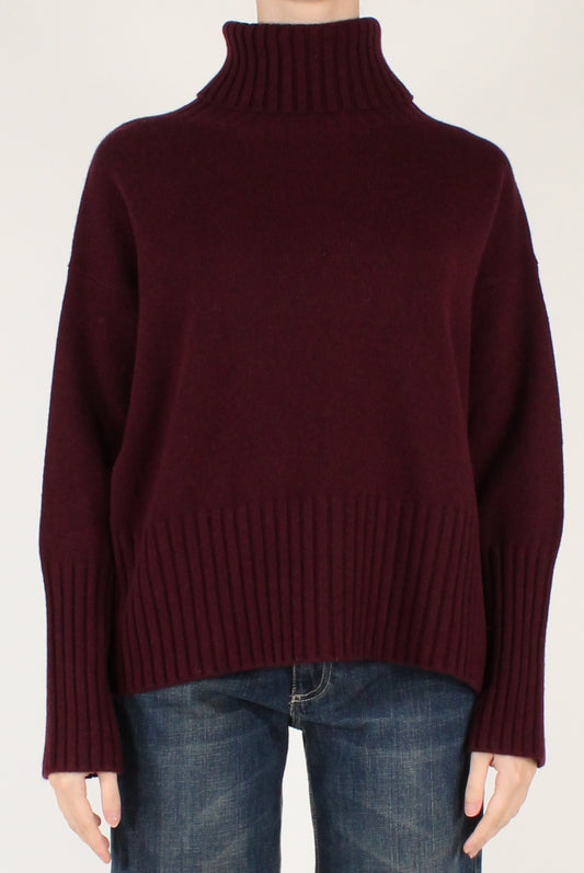 Maglione Dolcevita Over Pura Lana