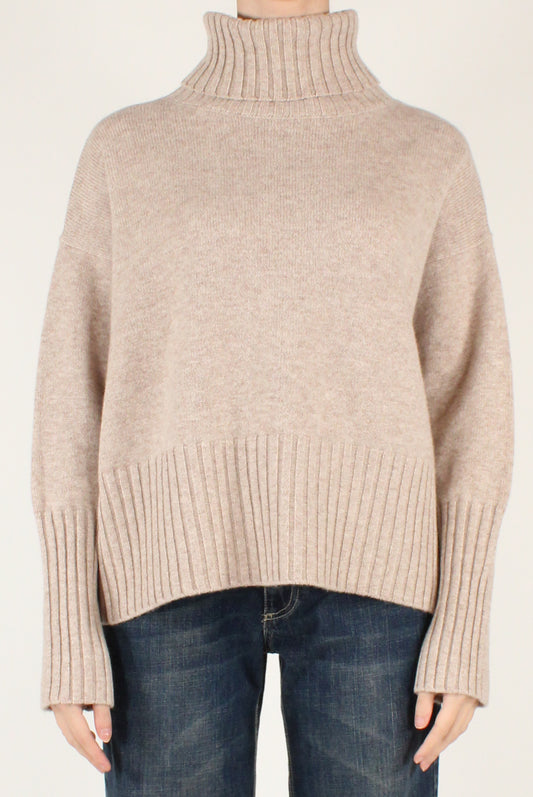 Maglione Dolcevita Over Pura Lana