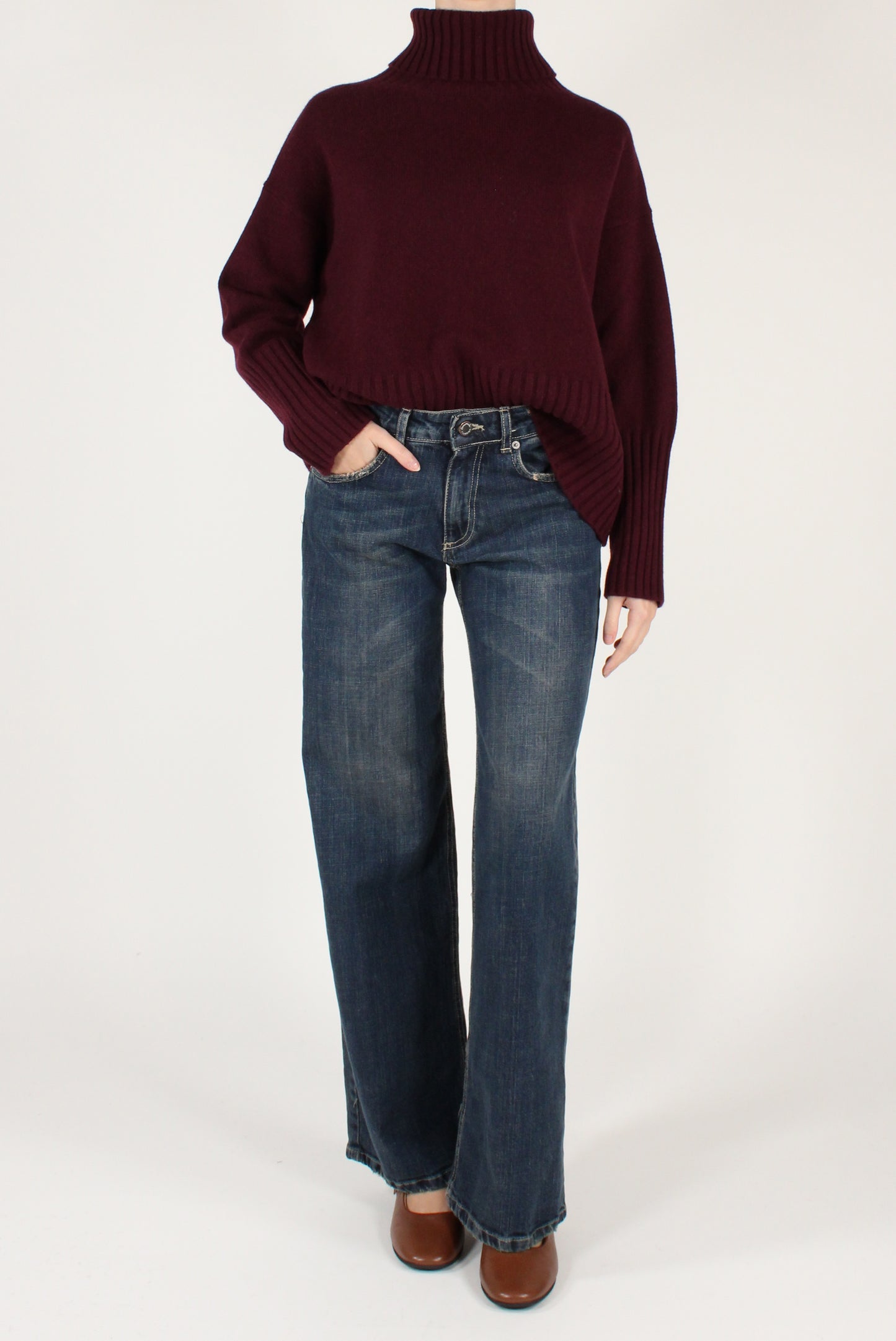 Maglione Dolcevita Over Pura Lana