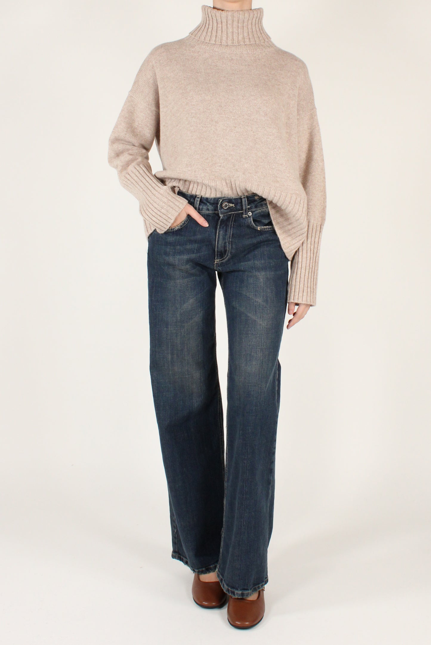 Maglione Dolcevita Over Pura Lana