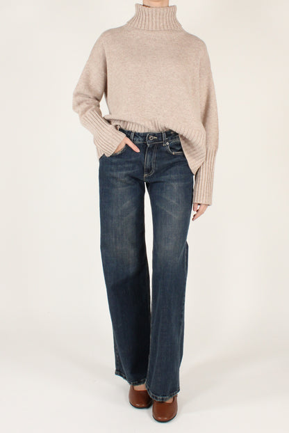 Maglione Dolcevita Over Pura Lana