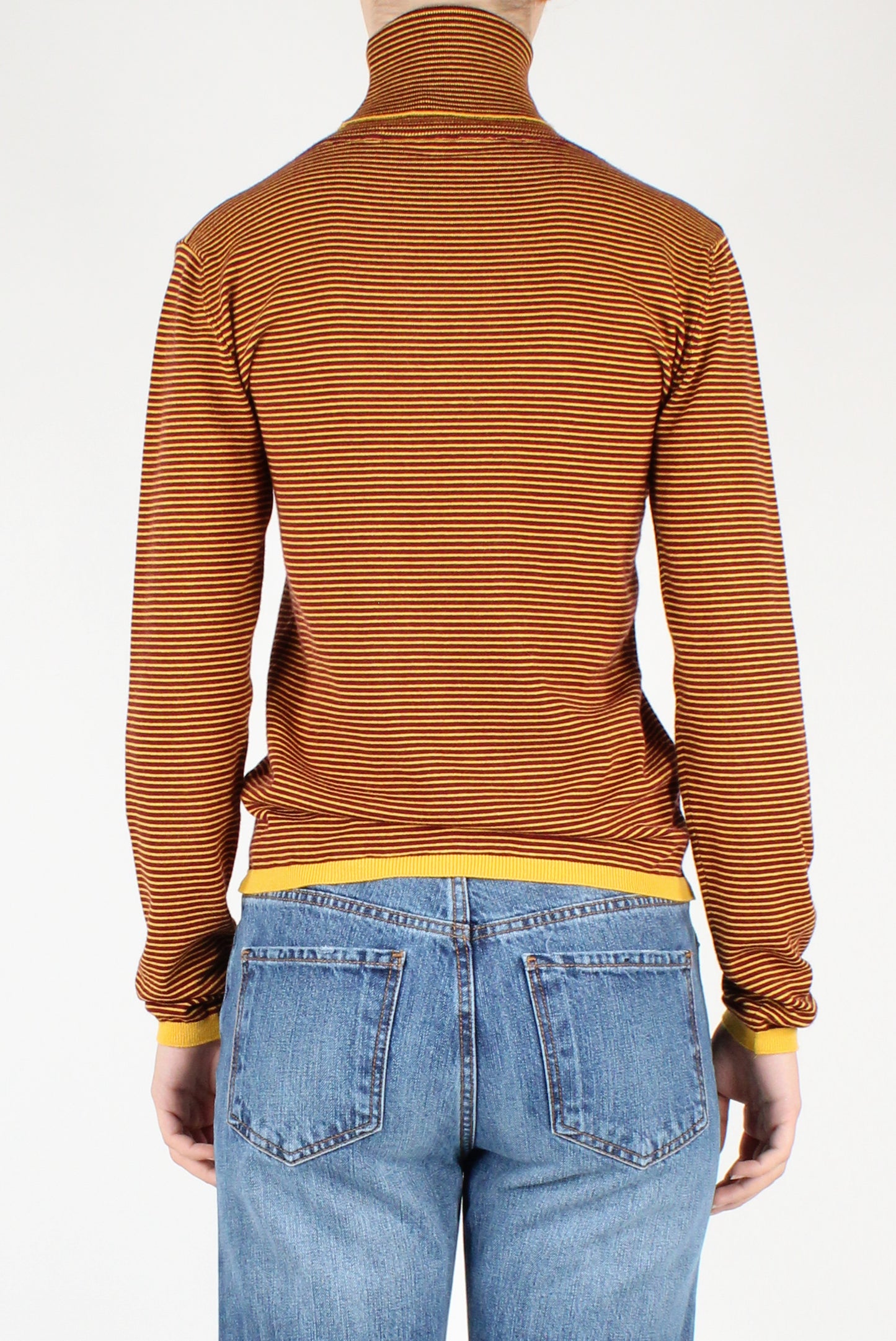 Thin Striped Turtleneck