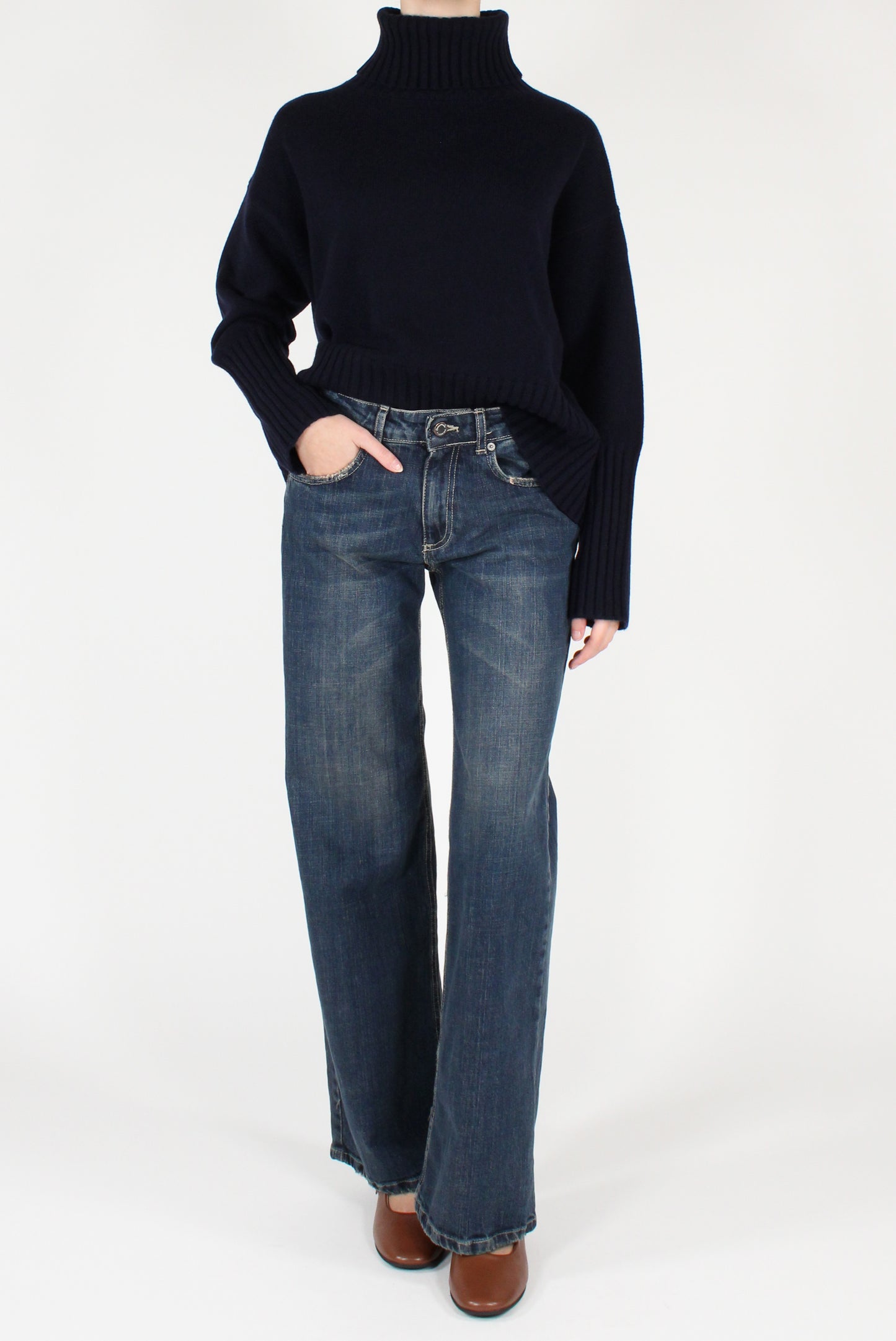 Maglione Dolcevita Over Pura Lana