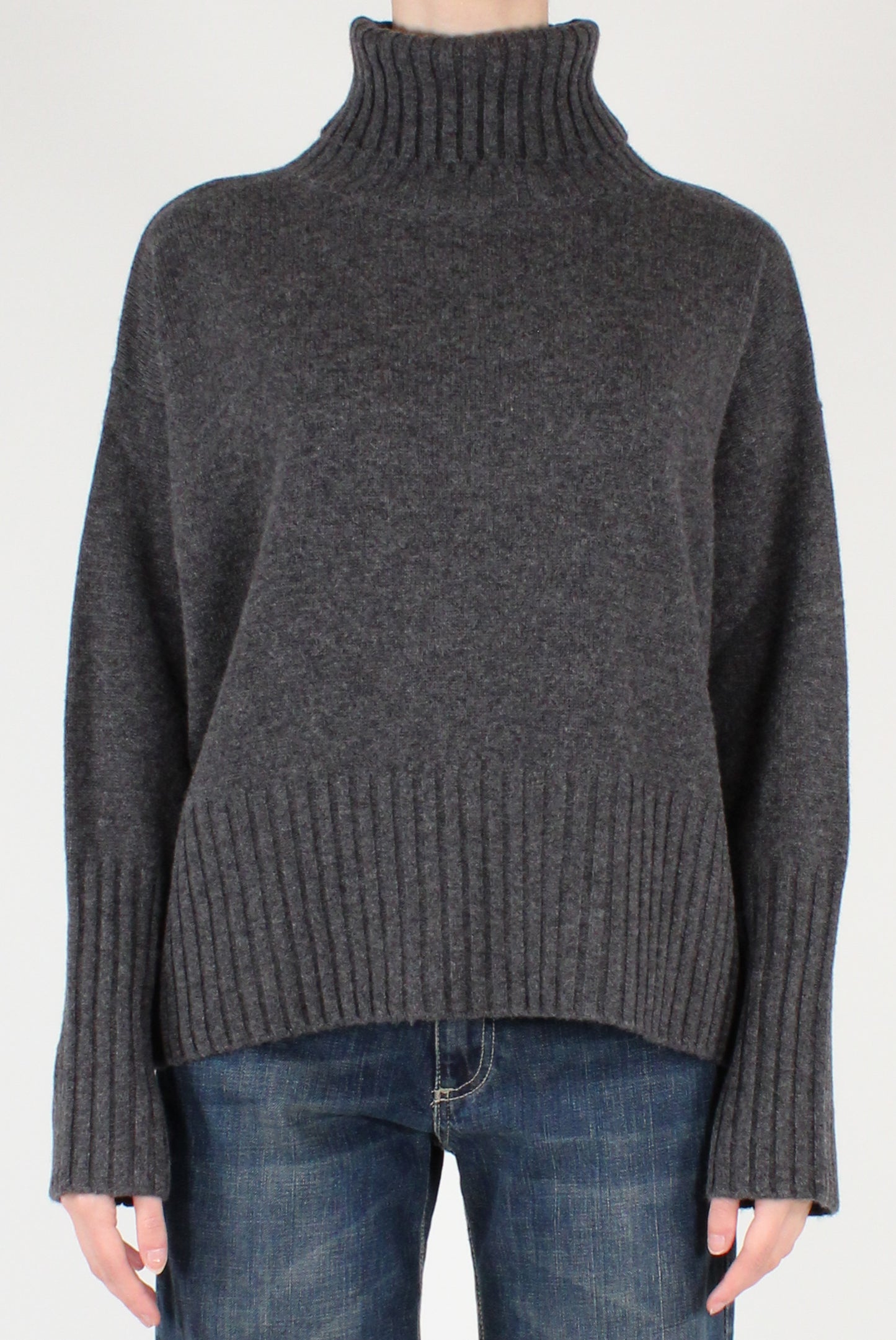 Maglione Dolcevita Over Pura Lana