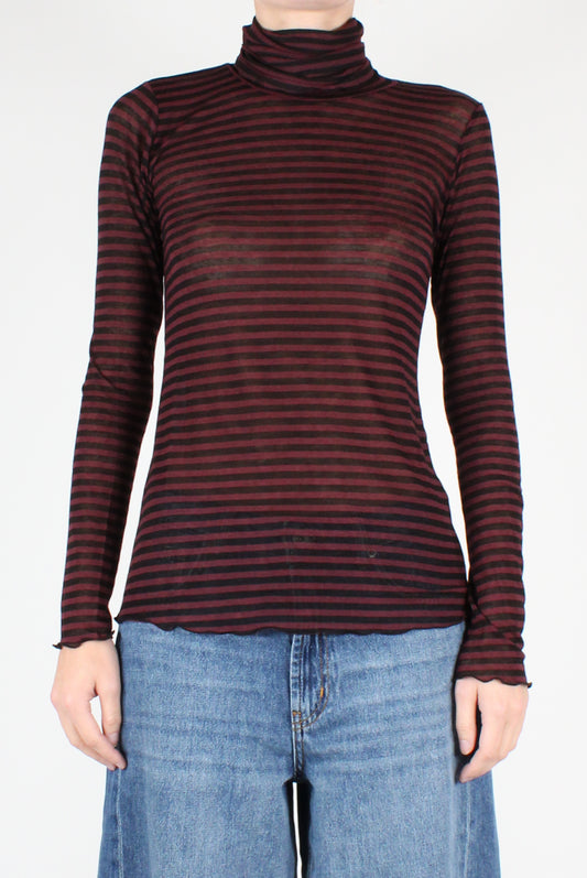 Striped Cashmere Blend Turtleneck