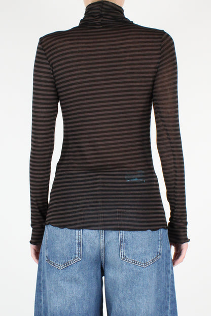 Striped Cashmere Blend Turtleneck