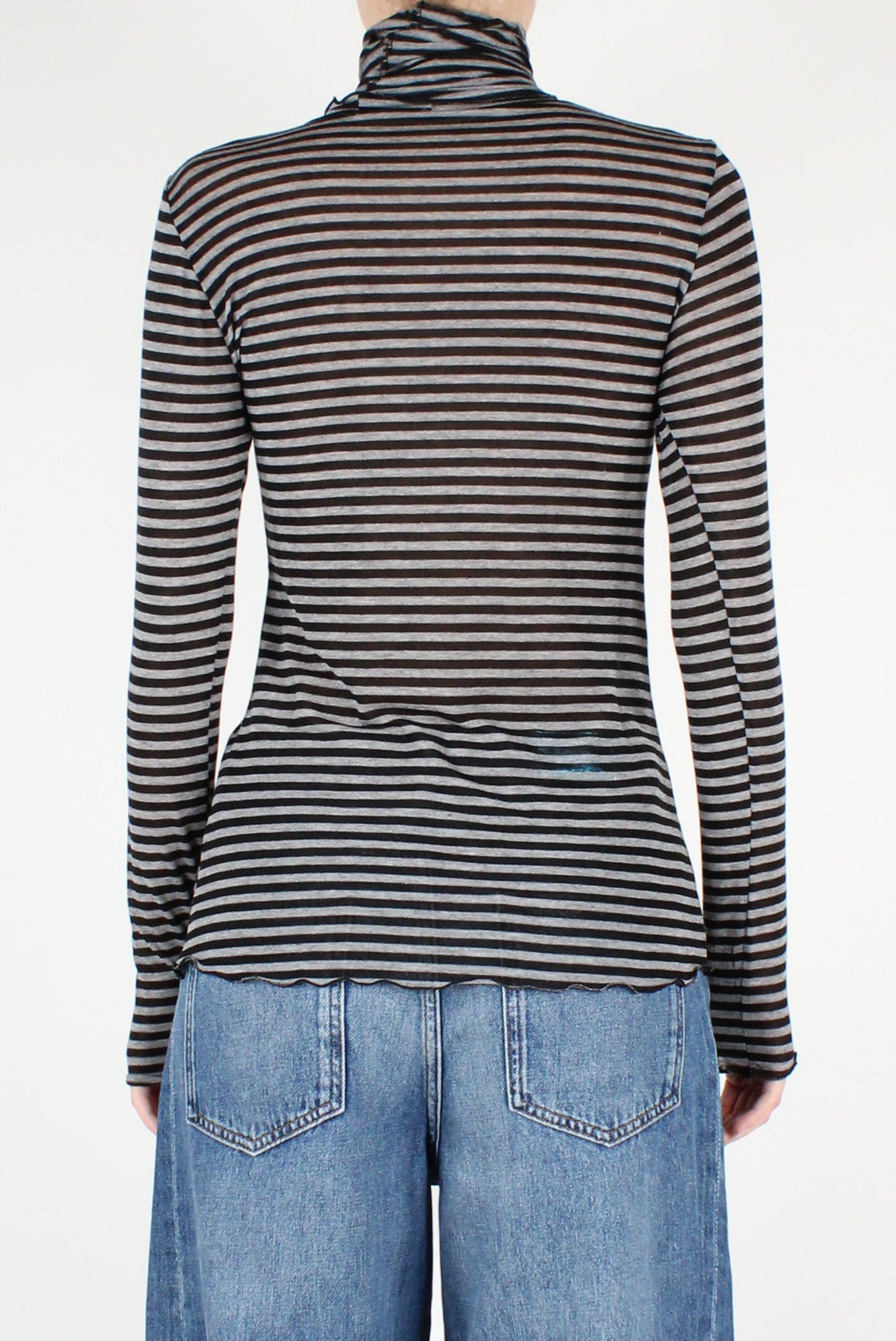 Striped Cashmere Blend Turtleneck