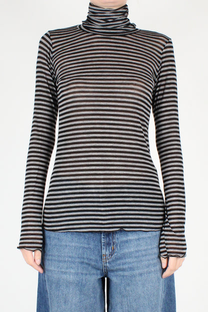 Striped Cashmere Blend Turtleneck