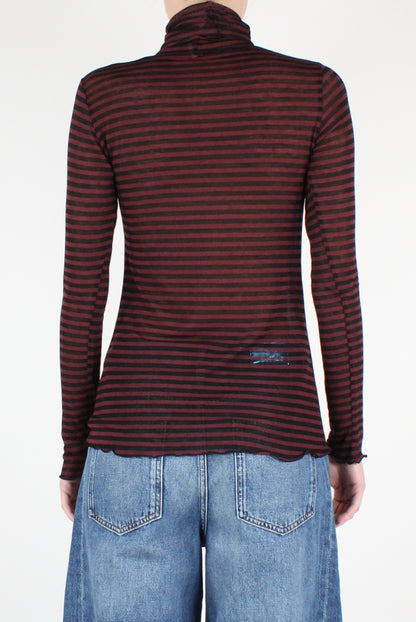 Striped Cashmere Blend Turtleneck