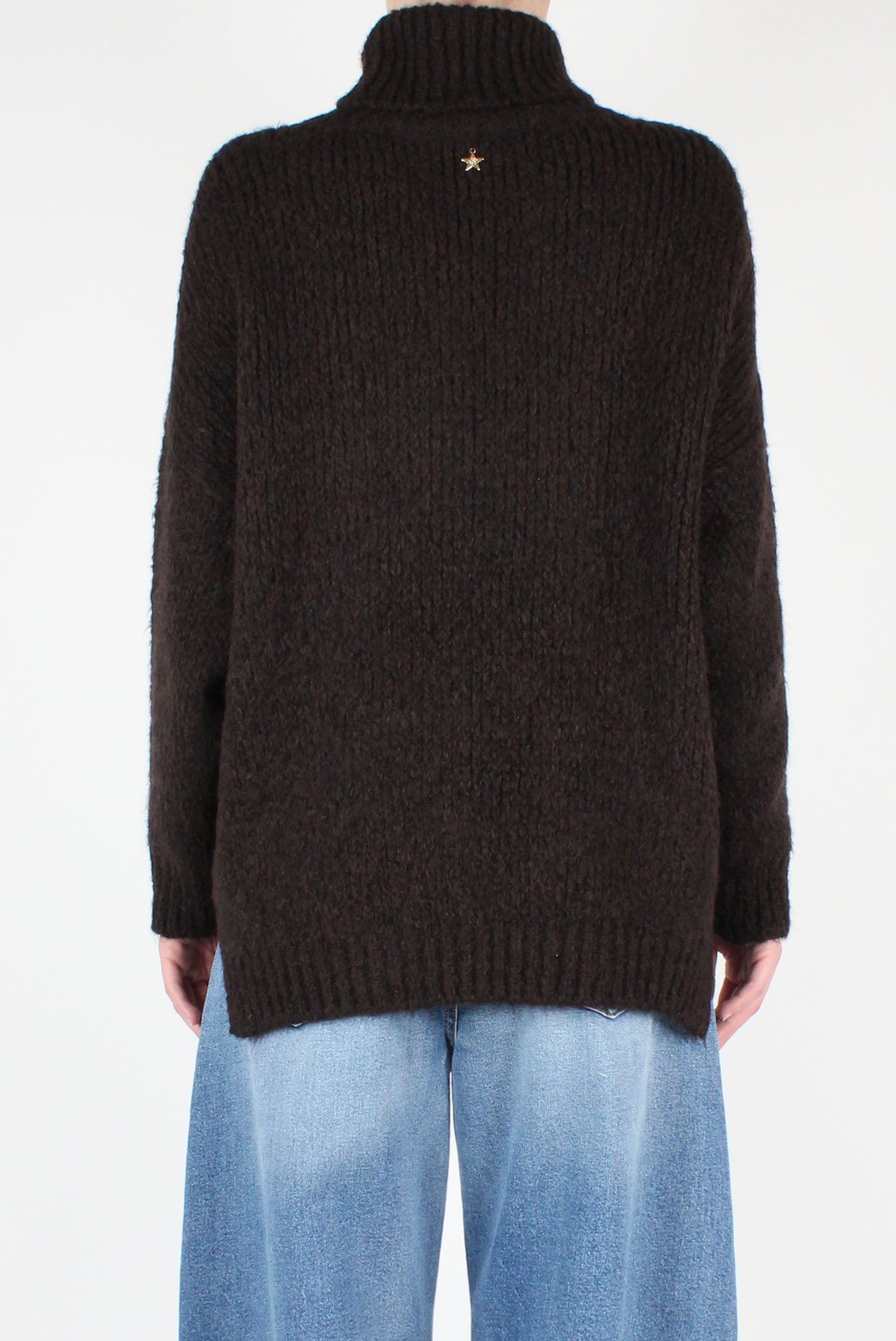 Asymmetrical Turtleneck with Slits