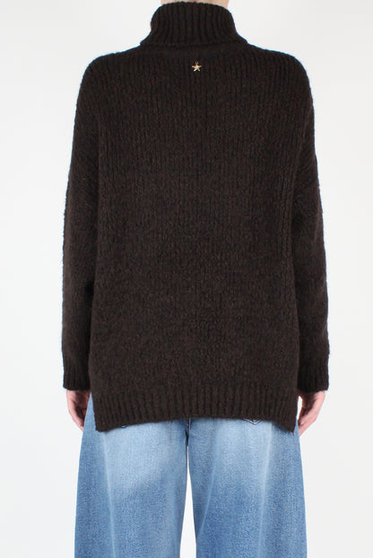 Asymmetrical Turtleneck with Slits