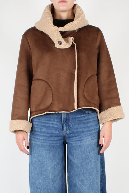 Double-breasted Eco Sheepskin Jacket