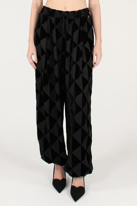 Pantaloni a Sbuffo Fantasia Arlecchino