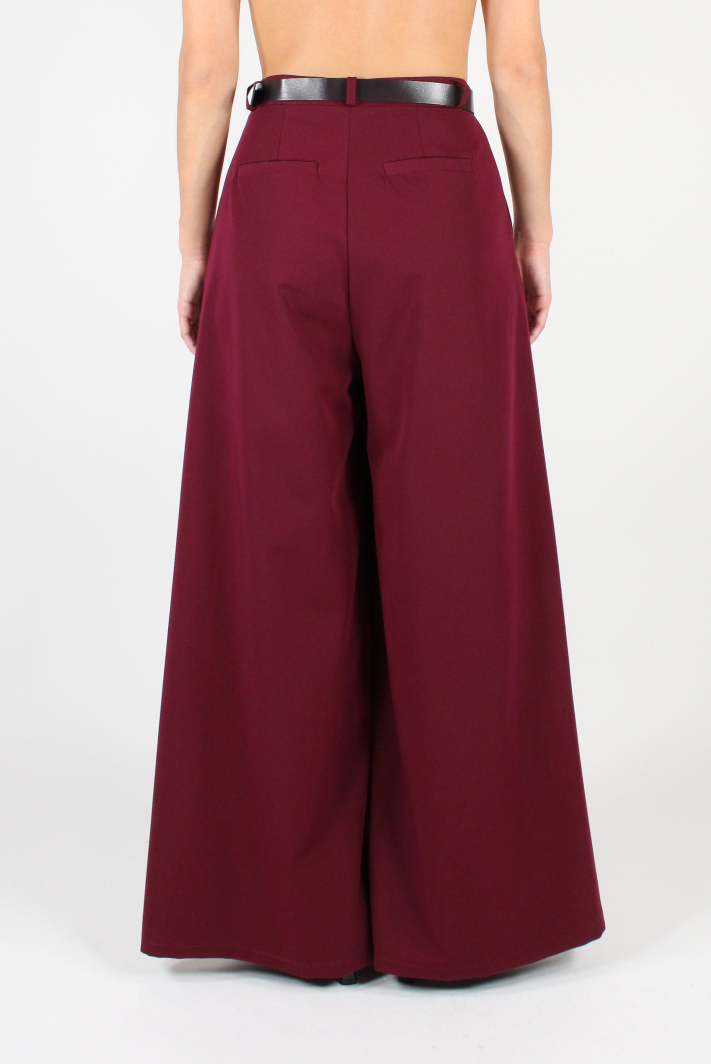 Extra Wide Leg Trousers with Pleats