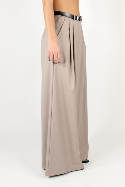 Extra Wide Leg Trousers with Pleats