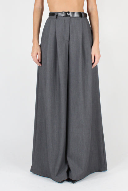 Extra Wide Leg Trousers with Pleats