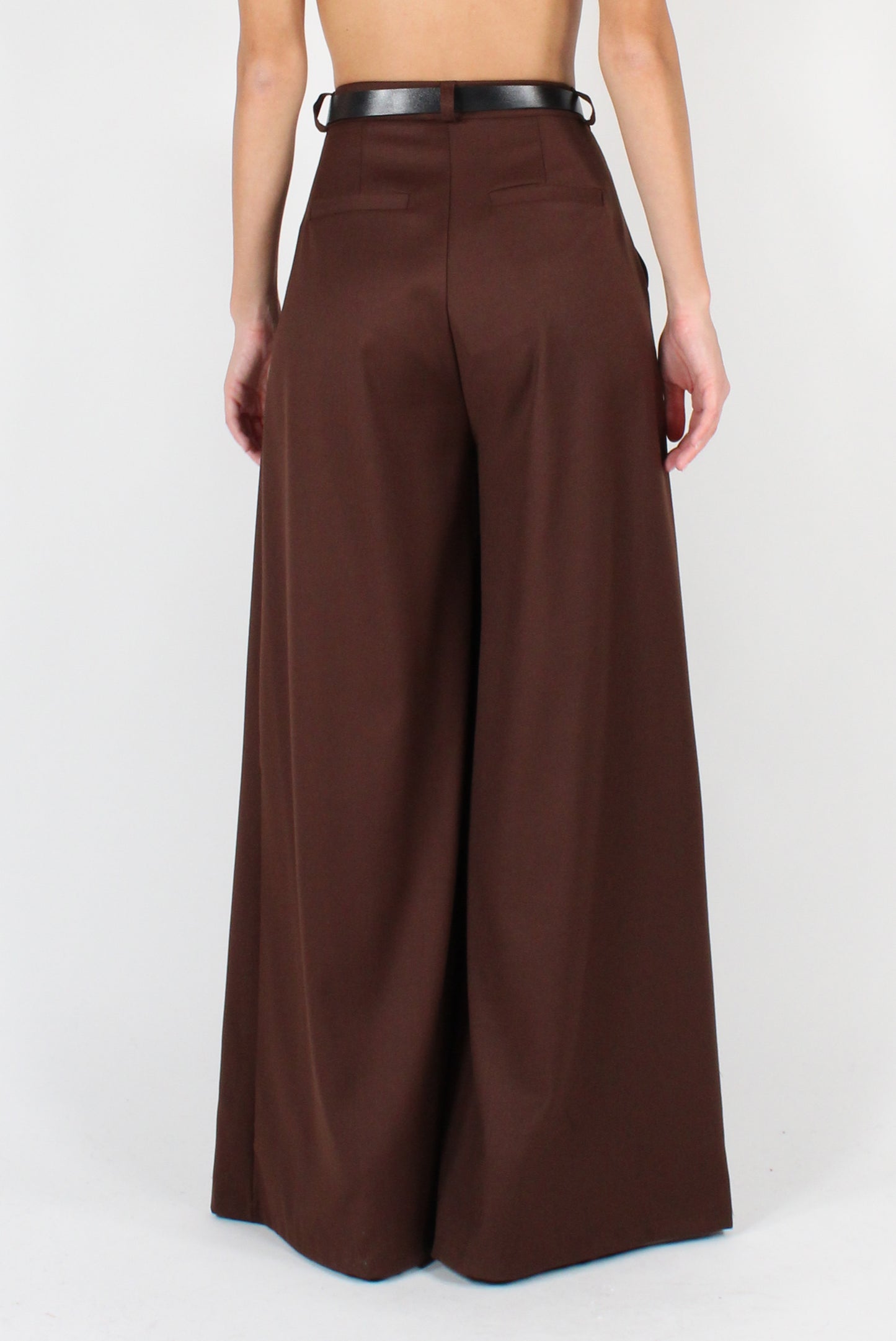 Extra Wide Leg Trousers with Pleats