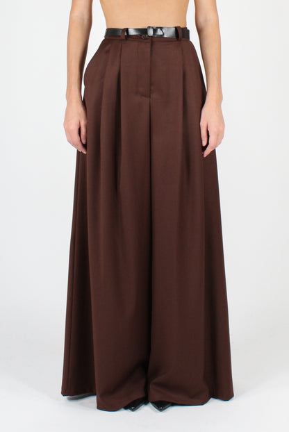 Extra Wide Leg Trousers with Pleats