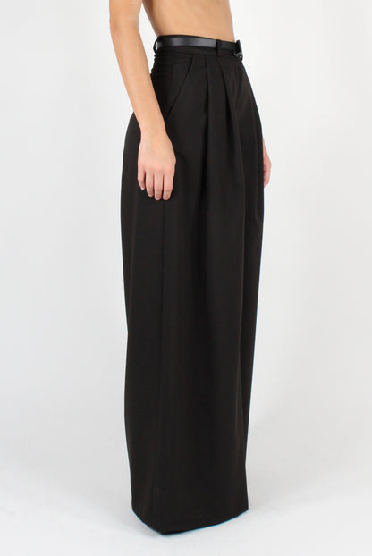 Extra Wide Leg Trousers with Pleats