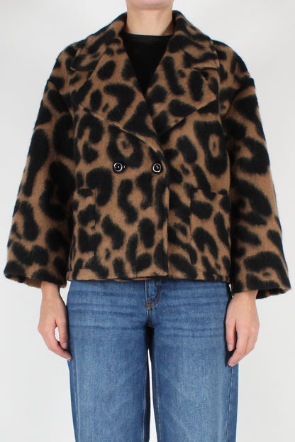 Double-breasted animalier jacket