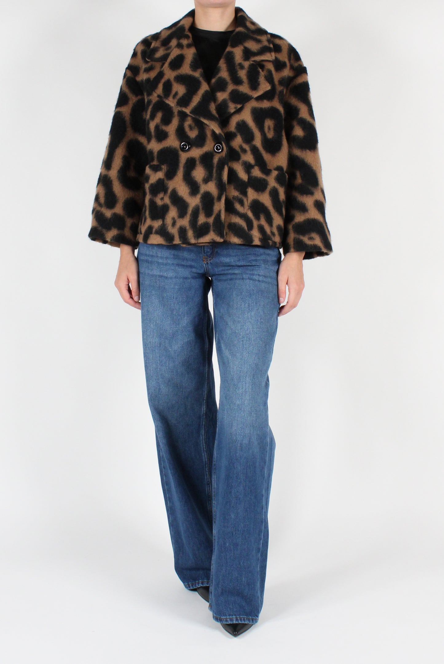 Double-breasted animalier jacket