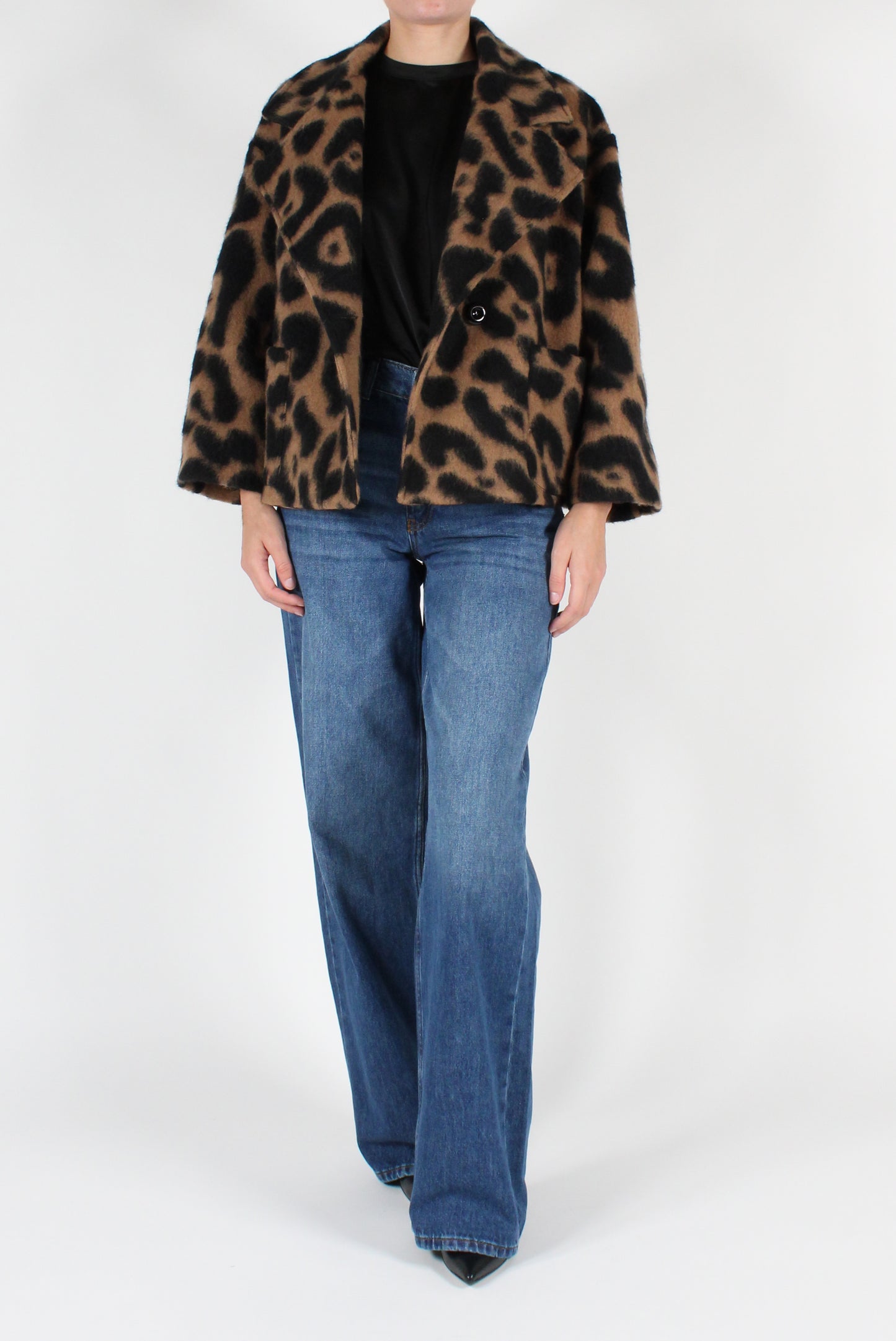 Double-breasted animalier jacket