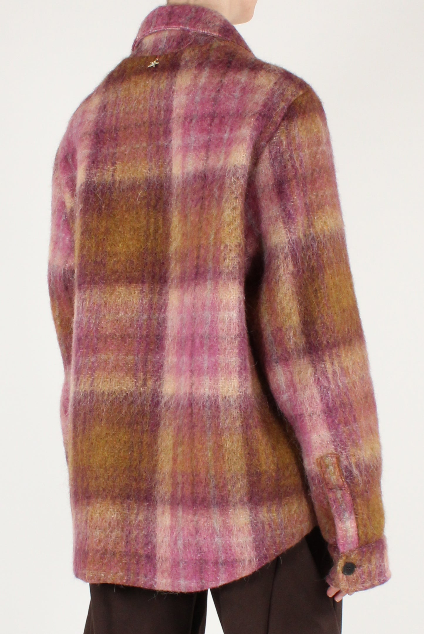 Giacca Taglio Camicia Over Stampa Tartan