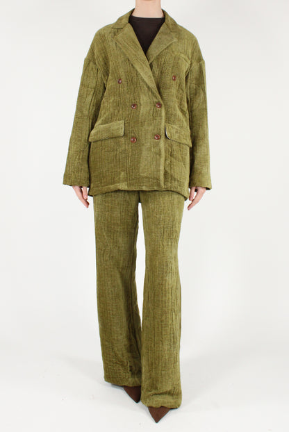 Pantaloni a Palazzo in Velluto Spigato